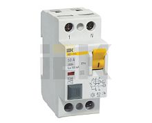 Выключатель дифференциальный (УЗО) ВД1-63S 2п 63А 100мА тип AC | код. MDV12-2-063-100 | IEK